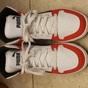 White,red,black puma rebounds